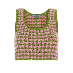 PRADA Crochet Knit Tank Top Women MULTICOLOURED T-Shirts & Tops